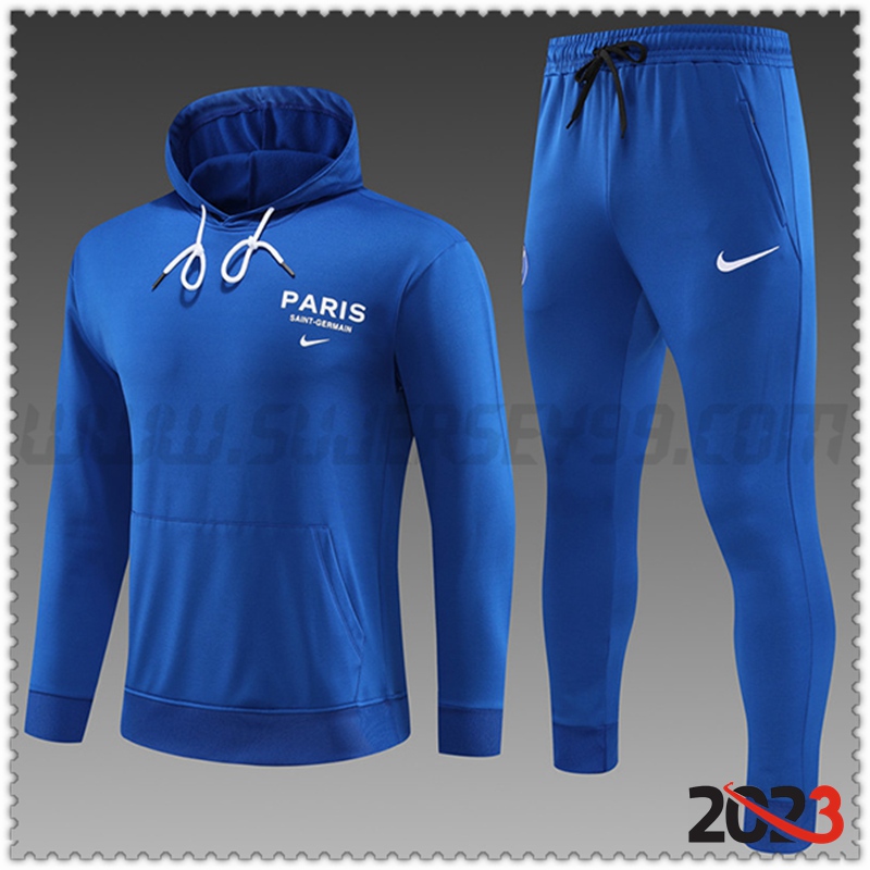 Chaqueta Con Capucha Chandal PSG Ninos Azul 2023 2024