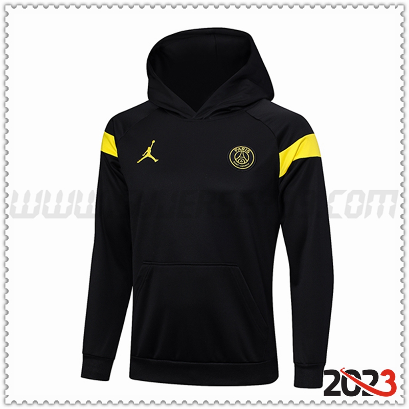 Sudadera Entrenamiento Capuche Jordan PSG Negro 2023 2024 -03