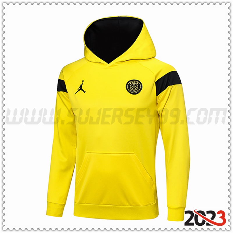 Sudadera Entrenamiento Capuche Jordan PSG Amarillo 2023 2024