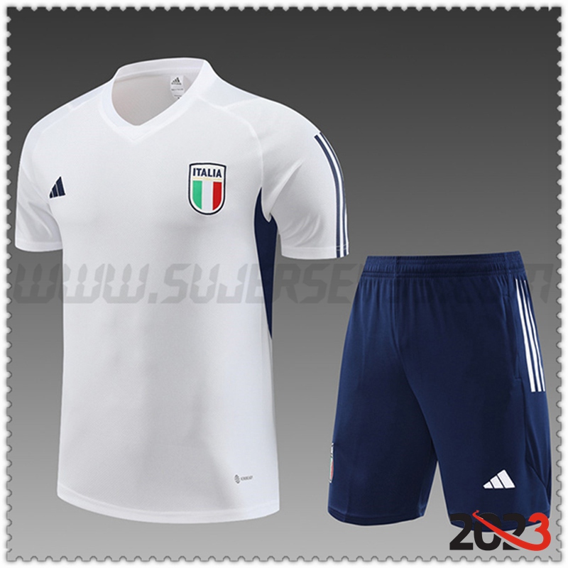 Camiseta Entrenamiento + Cortos Italia Ninos Azul marino 2023 2024