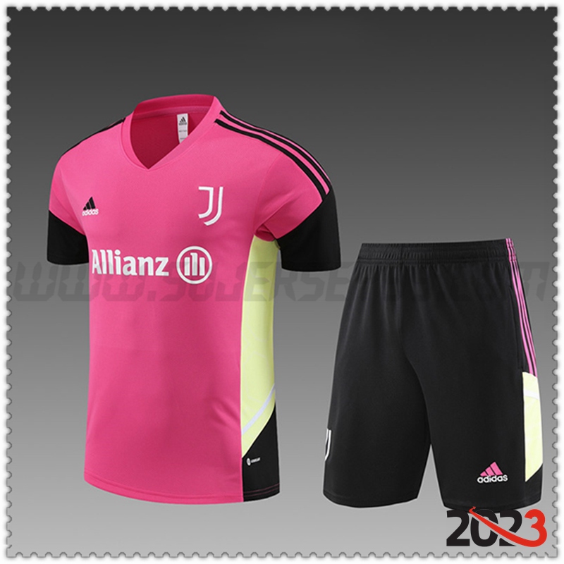 Camiseta Entrenamiento + Cortos Juventus Ninos Rose 2022/2023