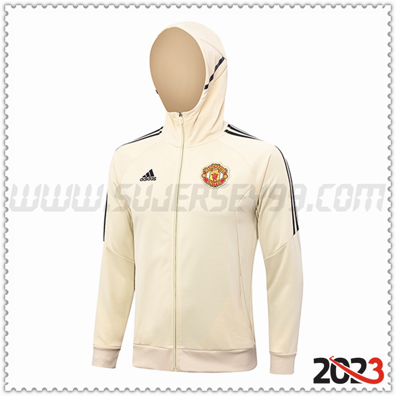 Chaqueta Con Capucha Manchester United Amarillo 2023 2024