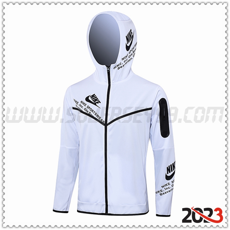 Chaqueta Con Capucha Nike Blanco 2023 2024