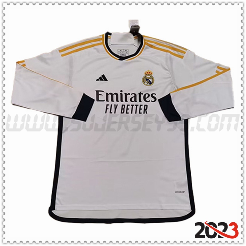 Primera Camiseta Futbol Real Madrid Manga larga 2023 2024