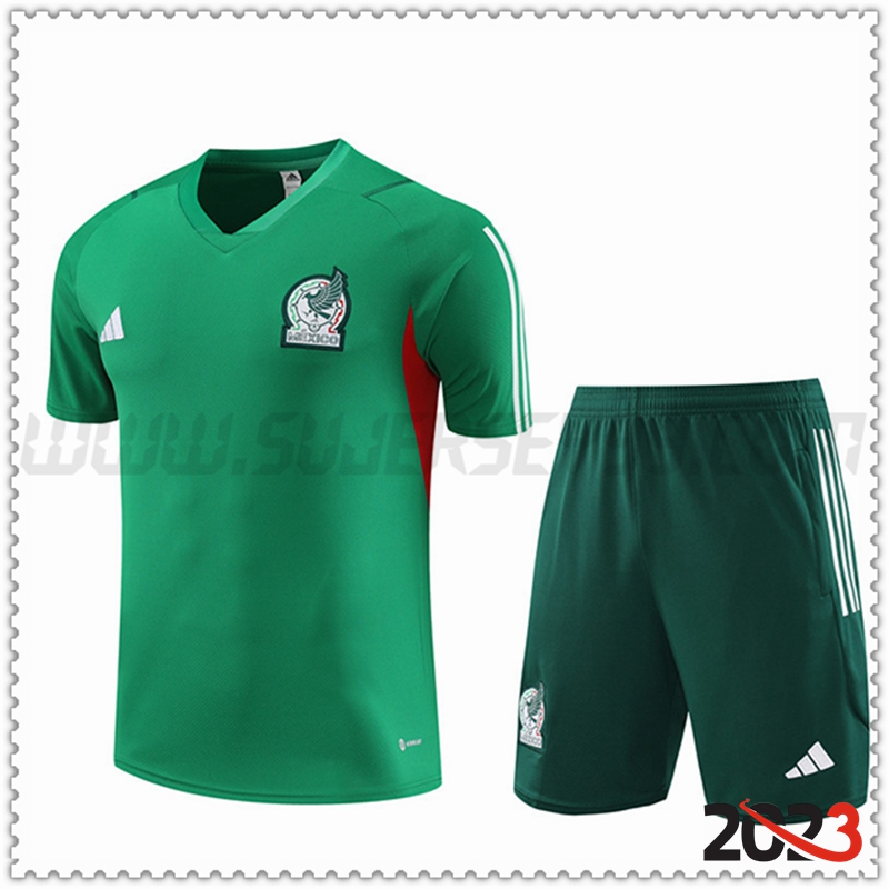 Camiseta Entrenamiento + Cortos México Verde 2023 2024