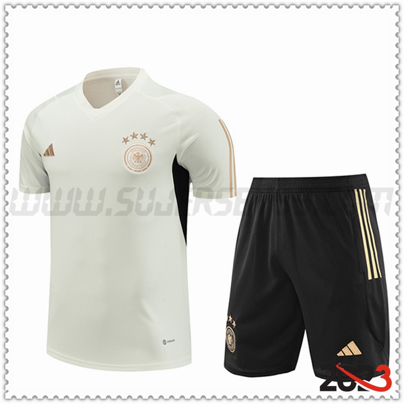 Camiseta Entrenamiento + Cortos Alemania Blanco 2023 2024 -02