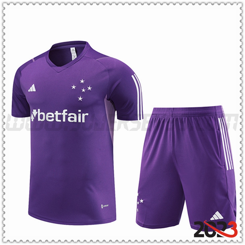 Camiseta Entrenamiento + Cortos Cruzeiro Violeta 2023 2024