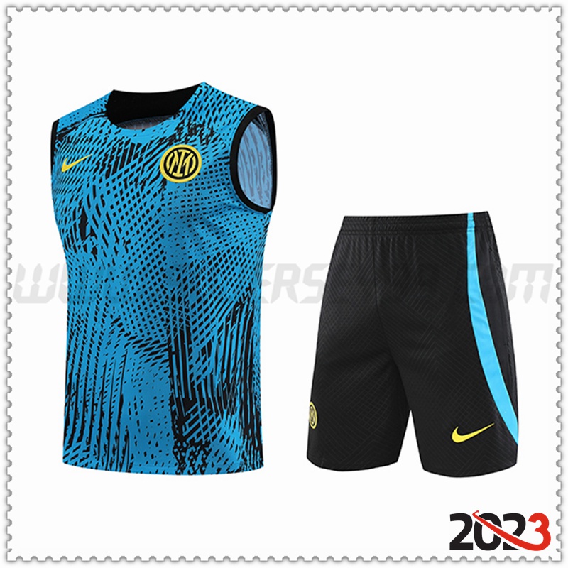 Camiseta Entrenamiento sin mangas + Cortos Inter Milan Azul 2023 2024