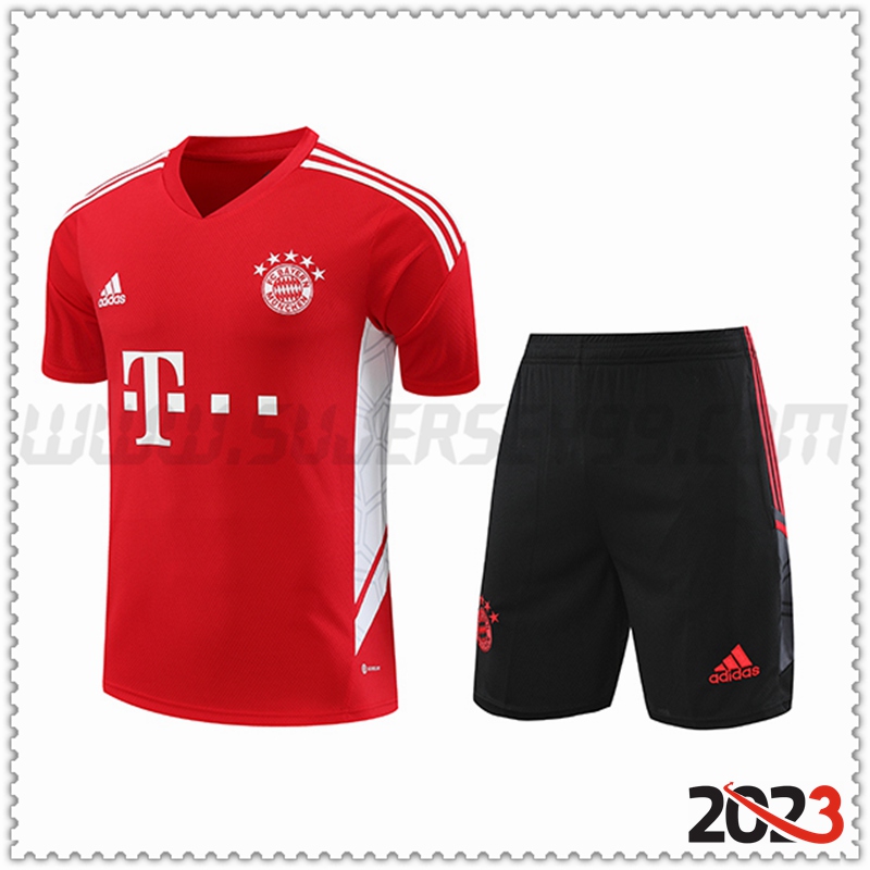 Camiseta Entrenamiento + Cortos Bayern Munich Rojo 2023 2024