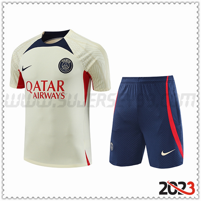 Camiseta Entrenamiento + Cortos PSG Amarillo 2023 2024 -02