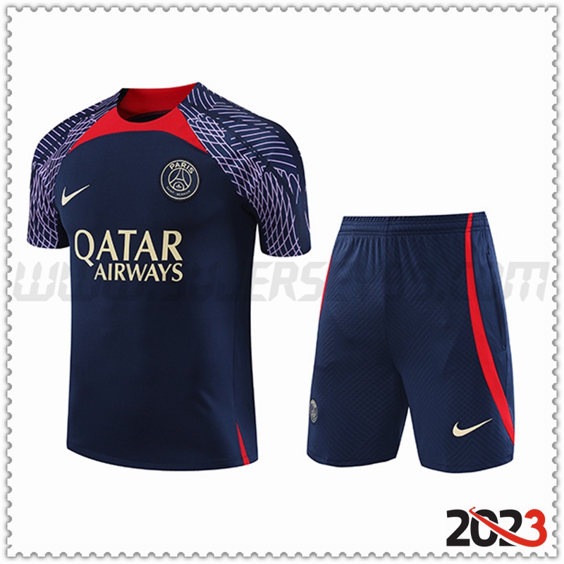 Camiseta Entrenamiento + Cortos PSG Azul marino 2023 2024 -02