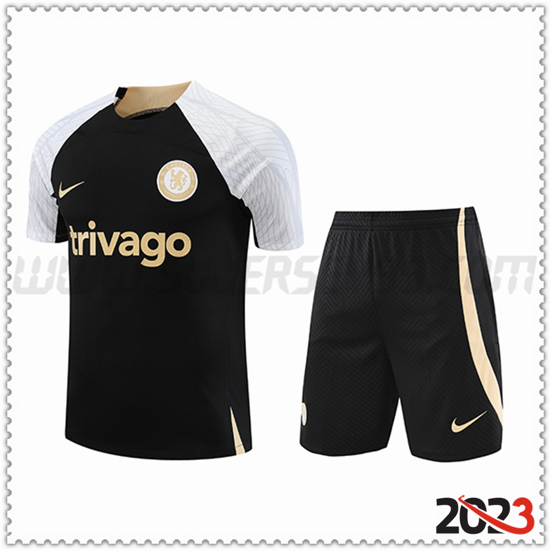 Camiseta Entrenamiento + Cortos FC Chelsea Negro 2023 2024