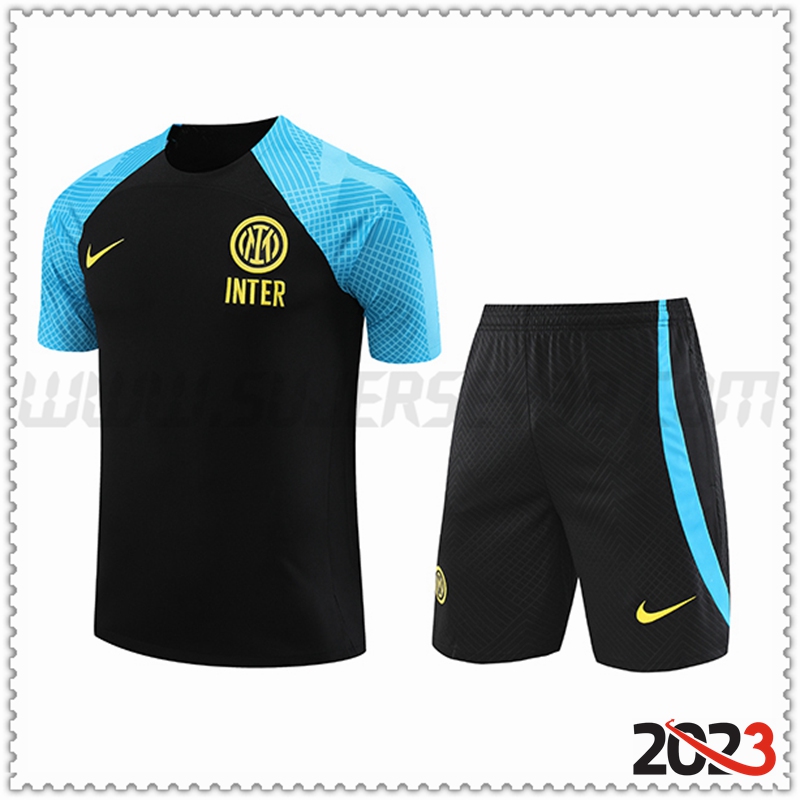 Camiseta Entrenamiento + Cortos Inter Milan Negro 2023 2024