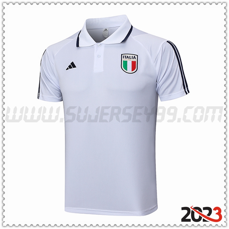 Camiseta Polo Italia Blanco 2023 2024 -02