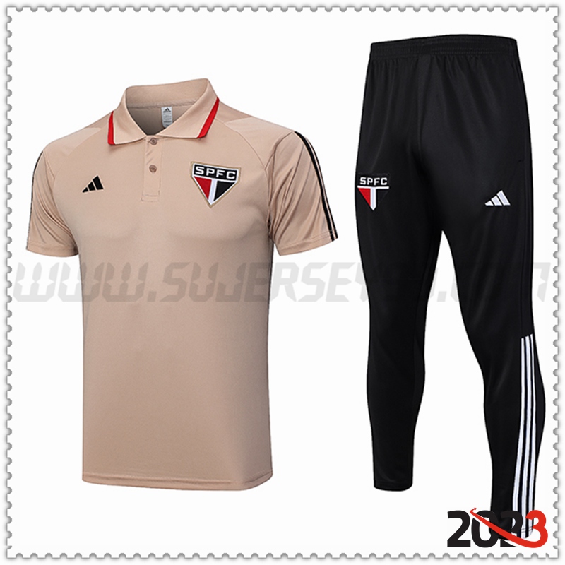 Camiseta Polo Sao Paulo FC Amarillo 2023 2024