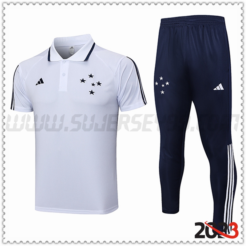Camiseta Polo Cruzeiro Blanco 2023 2024