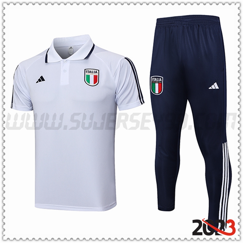 Camiseta Polo Italia Blanco 2023 2024 -02
