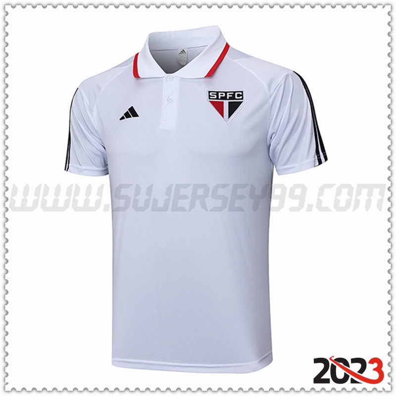 Camiseta Polo Sao Paulo FC Blanco 2023 2024