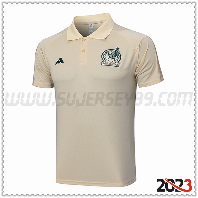Camiseta Polo México Amarillo 2023 2024