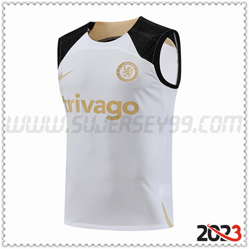 Chalecos De Futbol FC Chelsea Blanco 2023 2024 -02