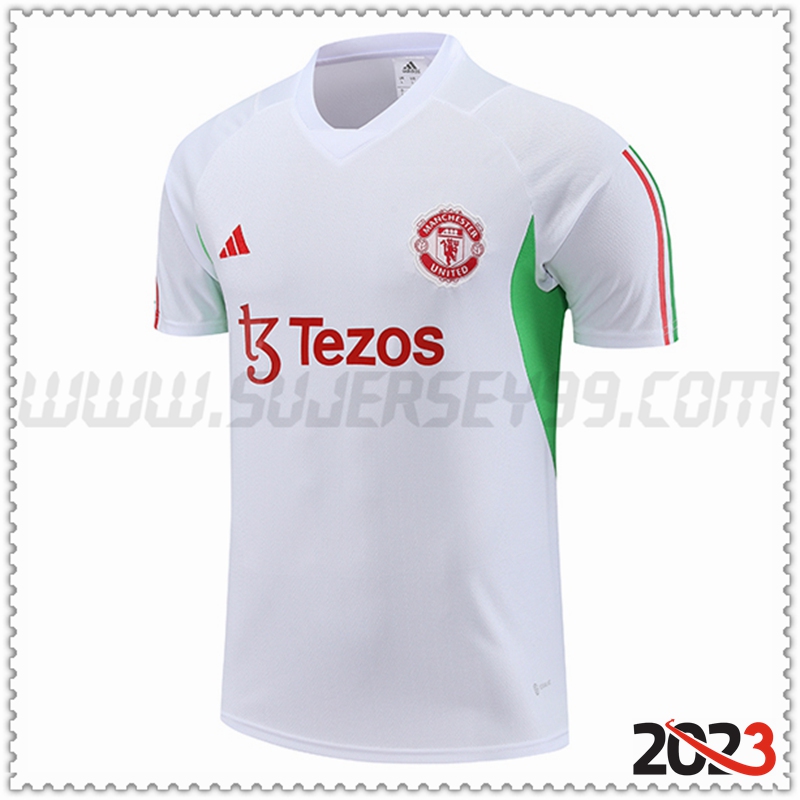 Camiseta Entrenamiento Manchester United Blanco 2023 2024