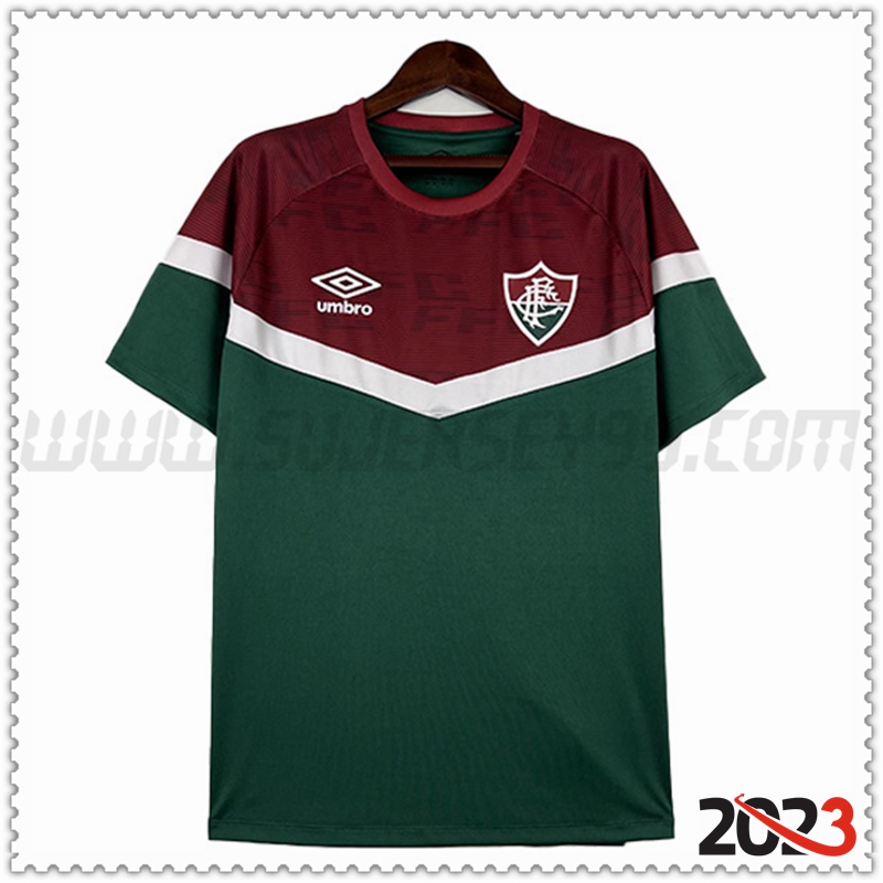 Camiseta Entrenamiento Fluminense Rojo/Verde 2023 2024