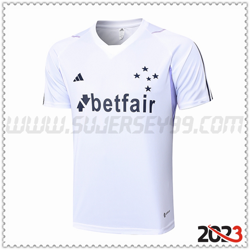 Camiseta Entrenamiento Cruzeiro Blanco 2023 2024