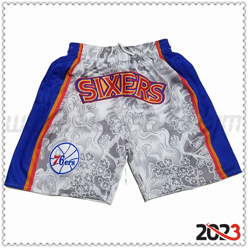 Cortos NBA Philadelphia 76ers Negro