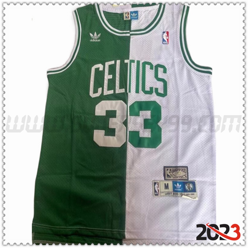 Camisetas Boston Celtics (BIRD #33) 2023/24 Blanco/Verde