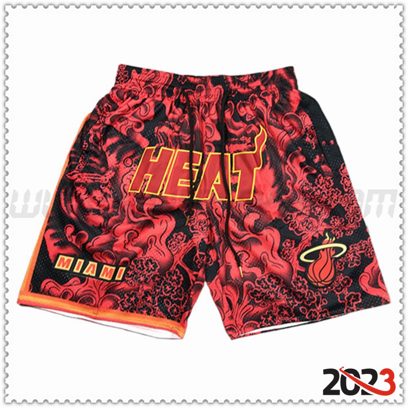 Cortos NBA Miami Heat Negro/Rojo