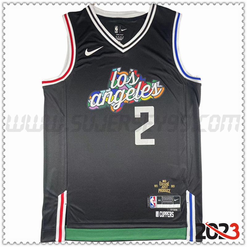 Camisetas Los Angeles Clippers (LEONARO #2) 2023/24 Negro