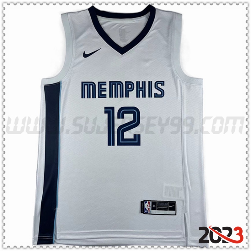 Camisetas Memphis Grizzlies (MORANT #12) 2023/24 Blanco