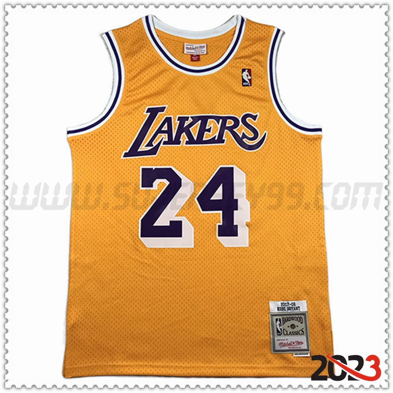 Camisetas Los Angeles Lakers (BRYANT #24) 2023/24 Amarillo