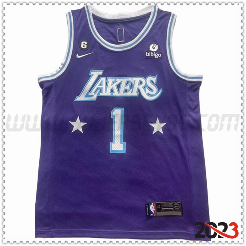 Camisetas Los Angeles Lakers (RUSSELL #1) 2023/24 Violeta