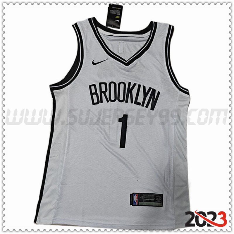 Camisetas Brooklyn Nets (BRIDGES #1) 2023/24 Blanco