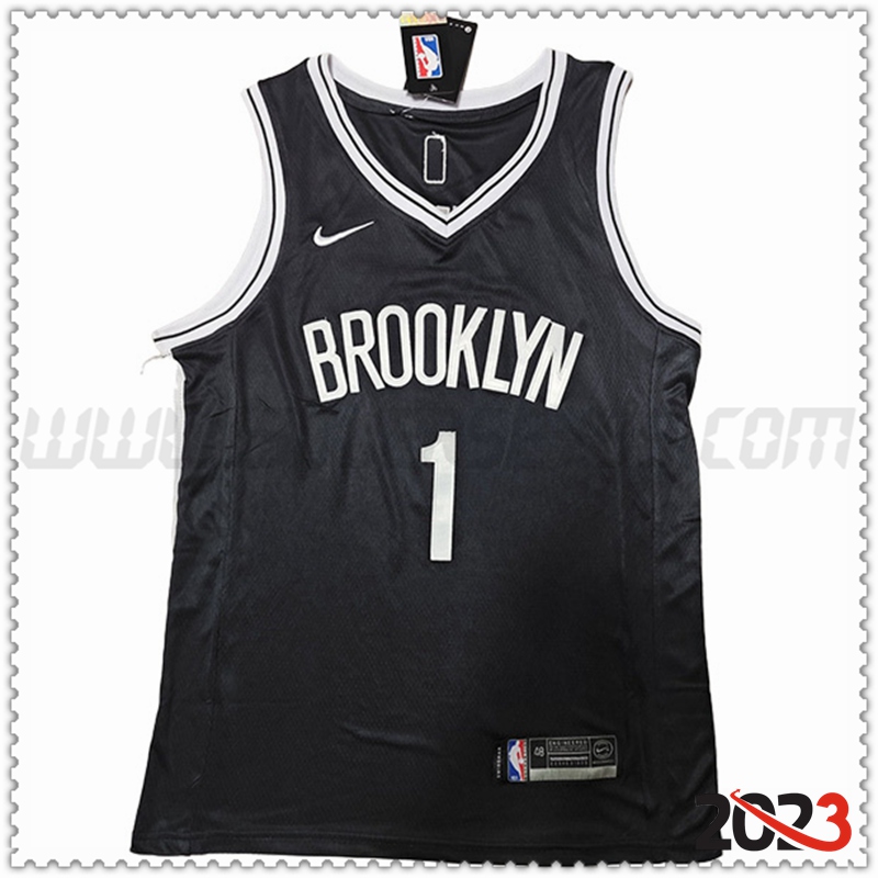 Camisetas Brooklyn Nets (BRIDGES #1) 2023/24 Negro