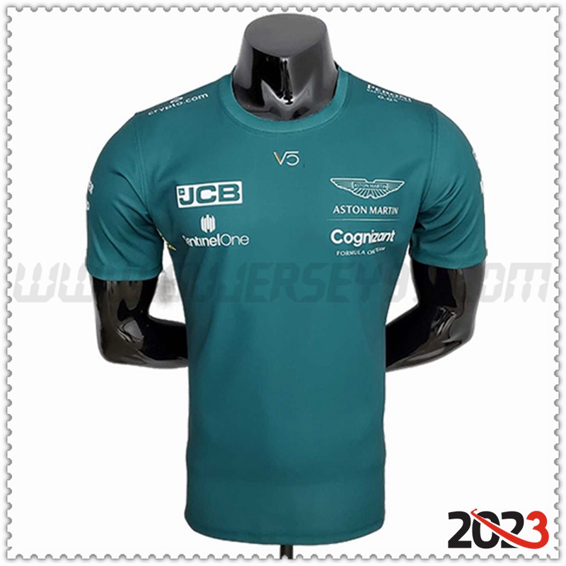 Camiseta de manga corta F1 Aston Martin Team (VETTEL #5) Verde 2023