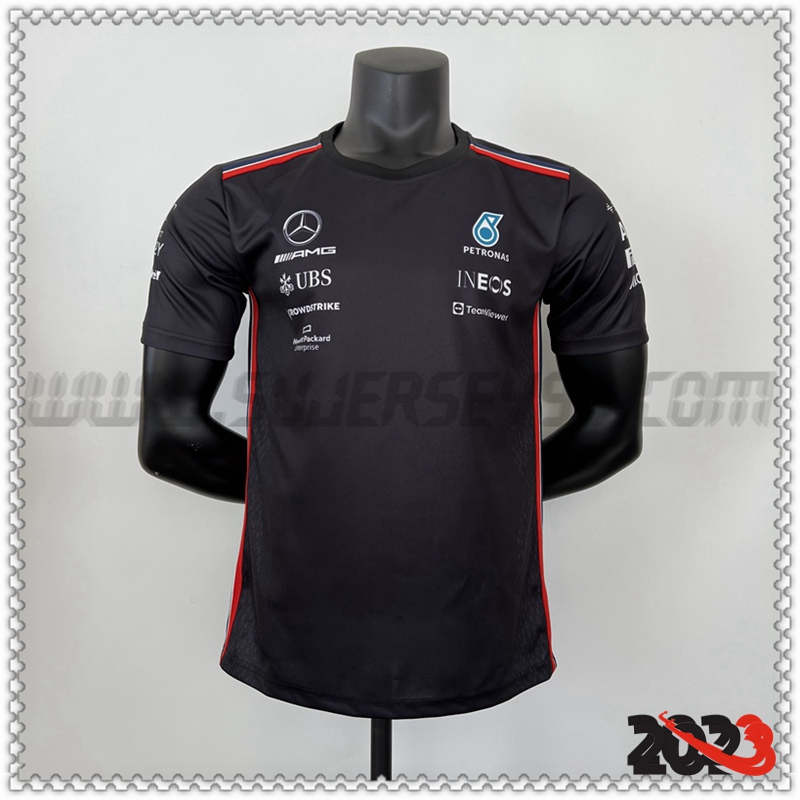 Camiseta de manga corta F1 Mercedes Benz Team Negro 2023 -02