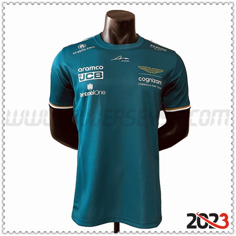 Camiseta de manga corta F1 Aston Martin Team (ALONSO #14) Verde 2023