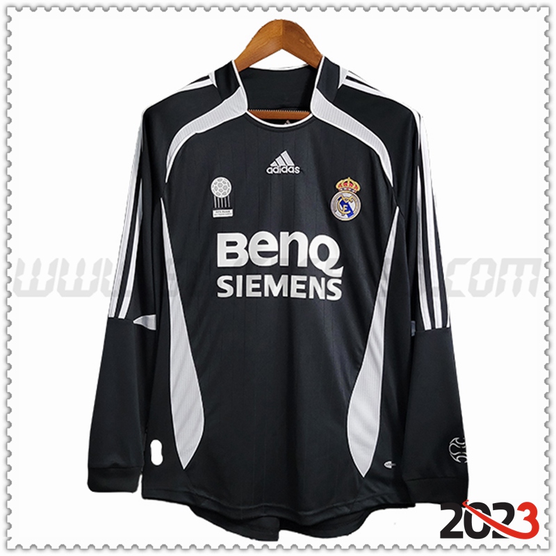 Segunda Camiseta Retro Real Madrid Manga larga 2006/2007