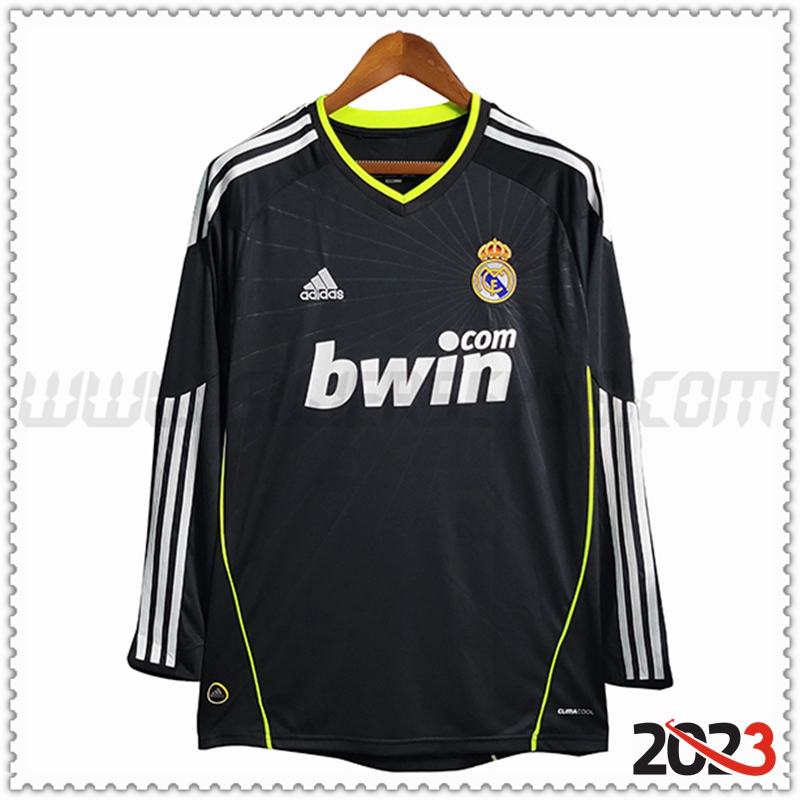 Segunda Camiseta Retro Real Madrid Manga larga 2010/2011