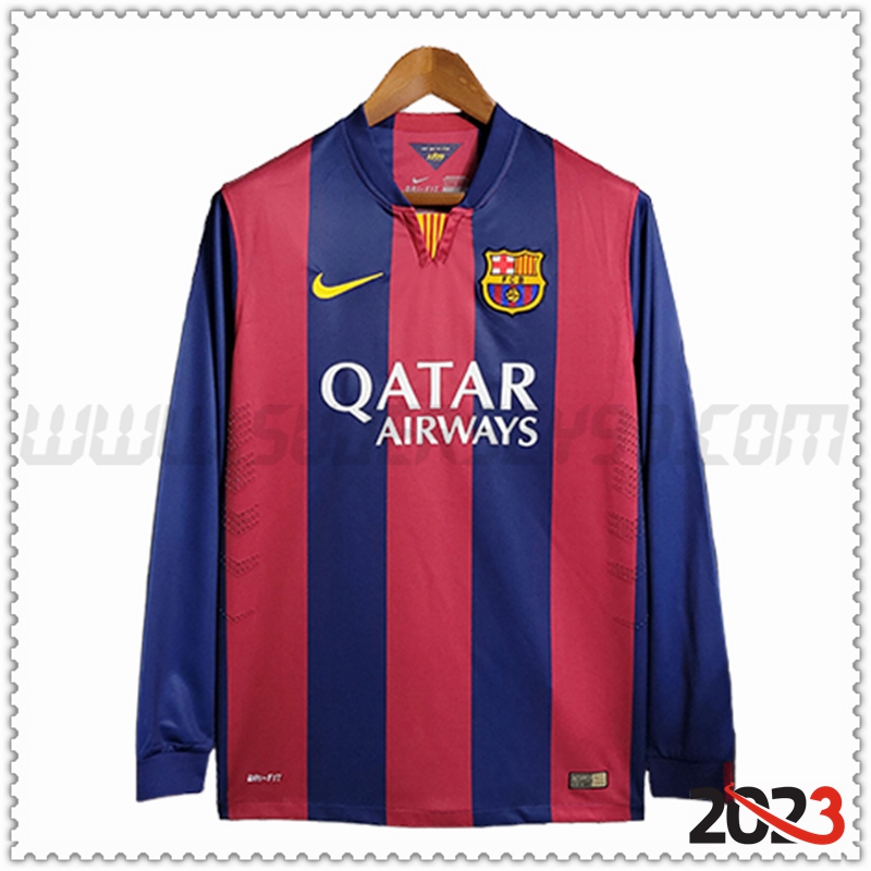 Primera Camiseta Retro FC Barcelona Manga larga 2014/2015