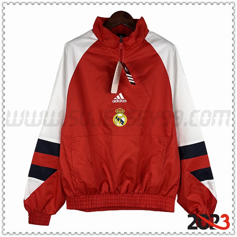 Rompevientos Real Madrid Rojo 2023 2024 -02