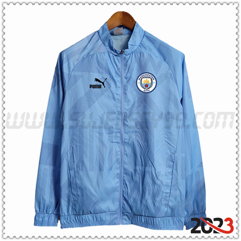 Rompevientos Manchester City Azul Claro 2023 2024