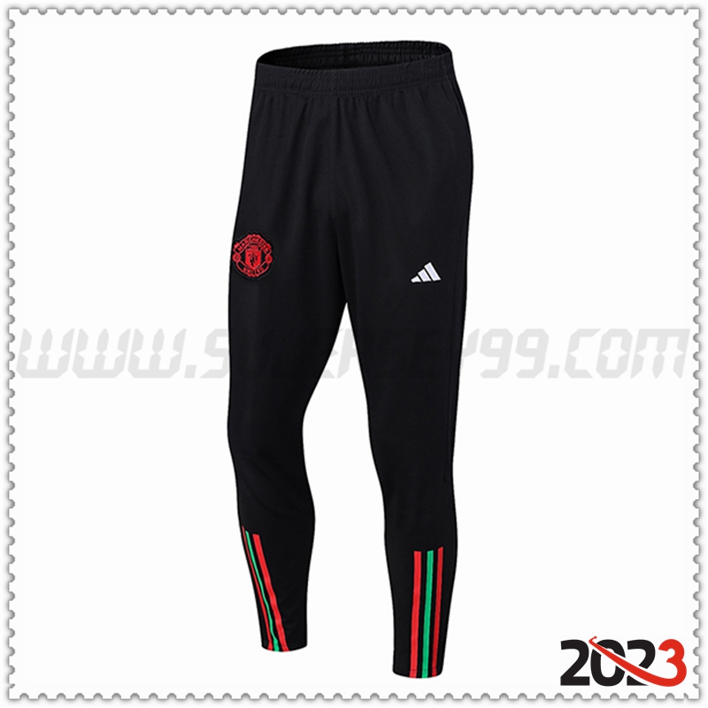 Pantalones Entrenamiento Manchester United Negro 2023 2024 -03