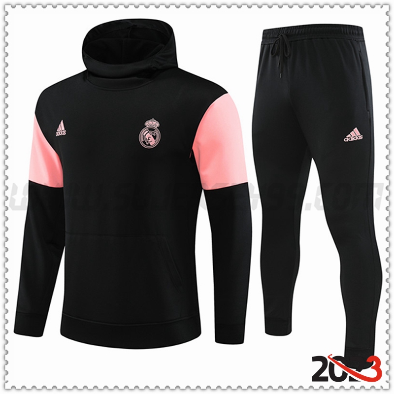 Chaqueta Con Capucha Chandal Real Madrid Negro 2023 2024