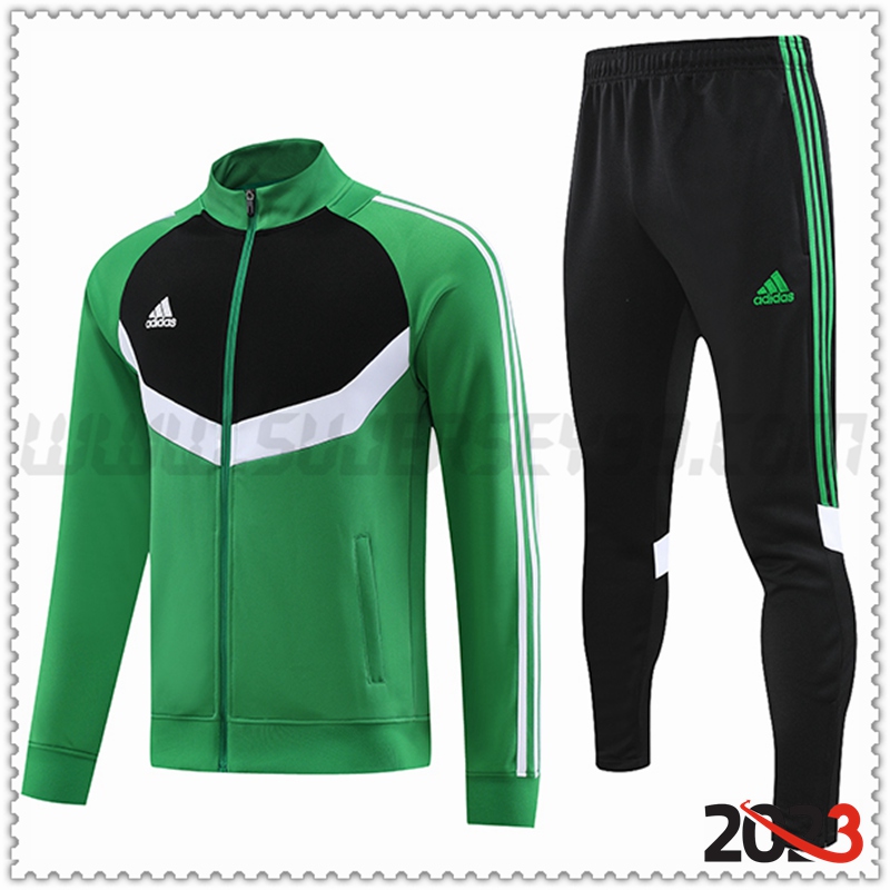 Chaqueta Chandal Futbol Adidas Verde/Negro 2023 2024