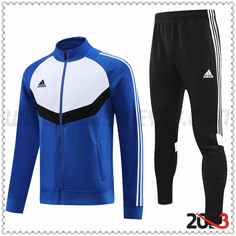 Chaqueta Chandal Futbol Adidas Azul/Blanco 2023 2024