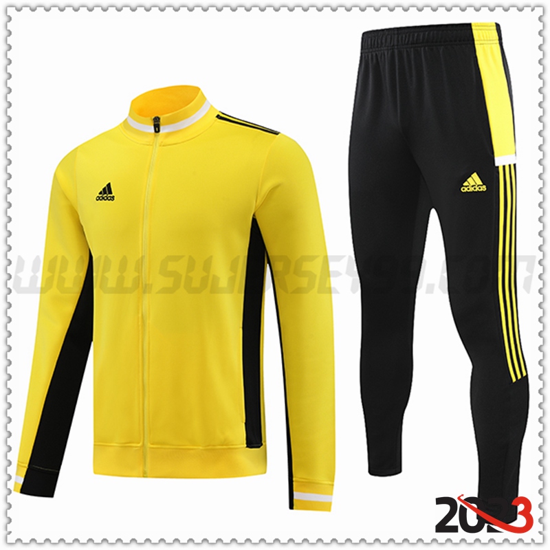 Chaqueta Chandal Futbol Adidas Amarillo 2023 2024