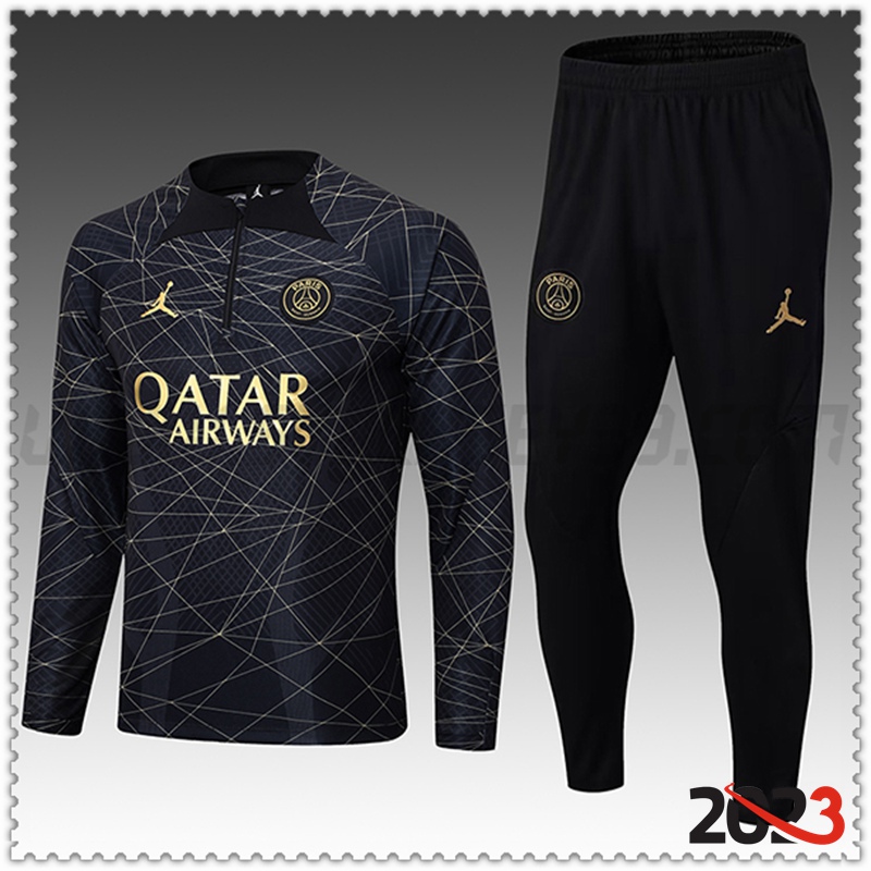 Chandal Futbol PSG Ninos Negro 2023 2024 -02